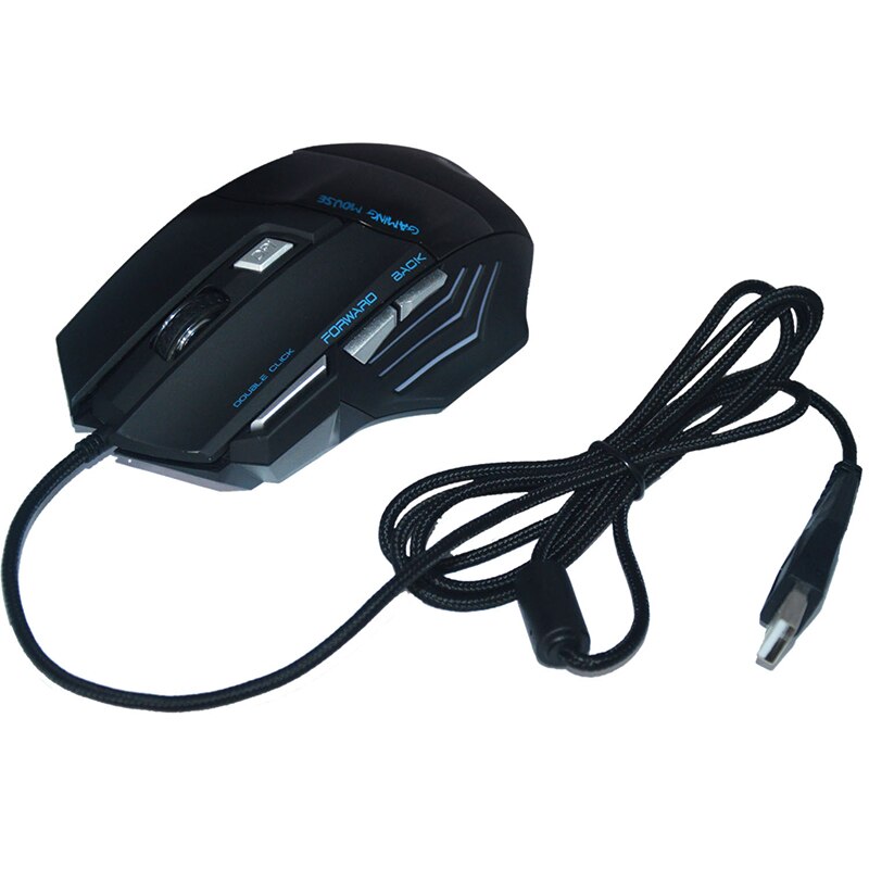 USB 7 Buttons 2400 DPI Wired Computer Gaming Mouse Optical Ergonomic Rechargeable Mice For Pc Laptop Universal Mouse