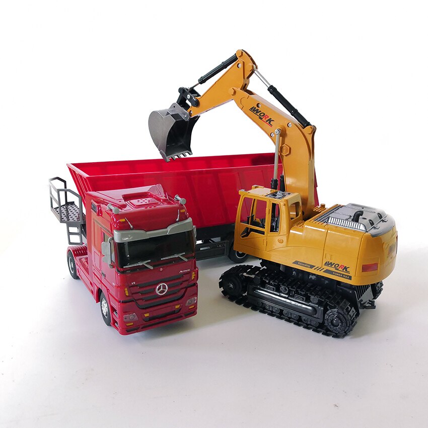 RC graafmachine speelgoed RC speelgoed Auto Lift Techniek auto Dumper Kantelen Winkelwagen Tip Vrachtwagen tractor Crawler Digger Model brinquedos