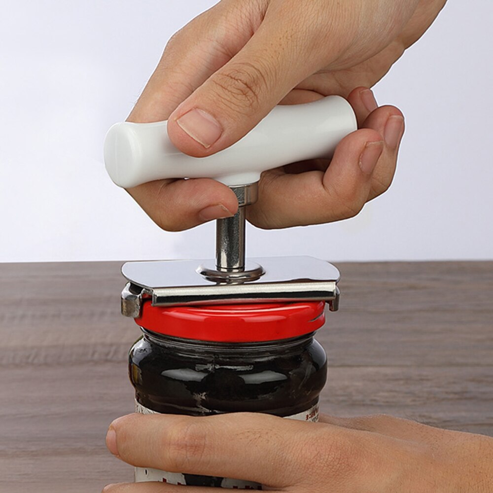 Rvs Verstelbare Twist Jar Opener Spiraal Kan Seal Deksel Remover Twist Off Schroef Tool Automatische Kan Jar Opener Tin