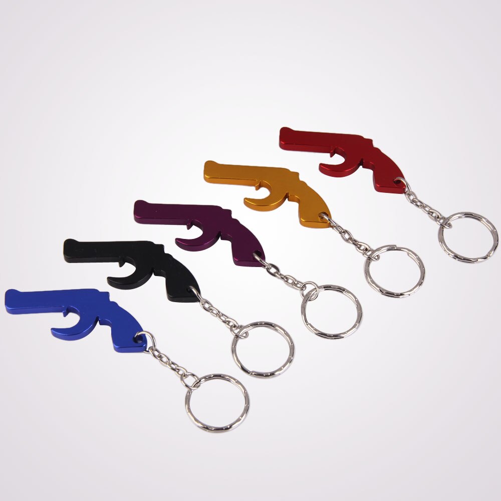 Vis Vorm Bierfles Opener Fishbone Aluminium Flesopener Sleutelhanger Ring Keuken Tool Trinket Willekeurige