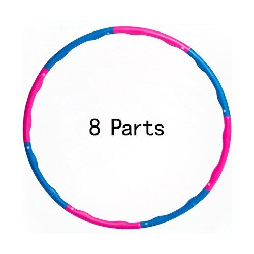 Verwijderbare 8 Stukken Fitness Hoop Foam Hoepel Volwassen Sport Hoepel Gym Bodybuilding Sport Crossfit Workout Fitness Apparatuur: Blauw