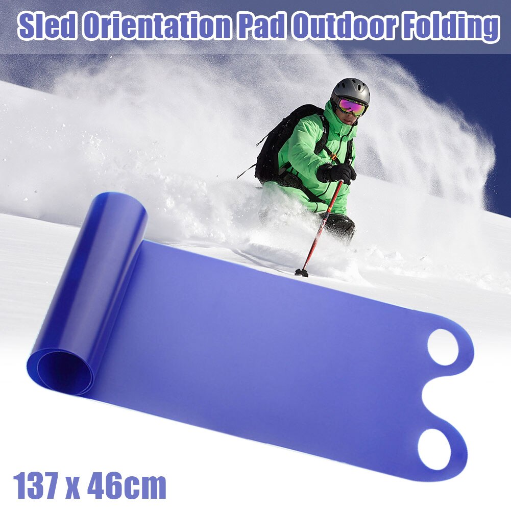 Heavy Duty Roll Up Snow Sled Orientation With Handle Kids Outdoor Folding Winter Sports Sand Grass Pad Thickened Adults Skiing