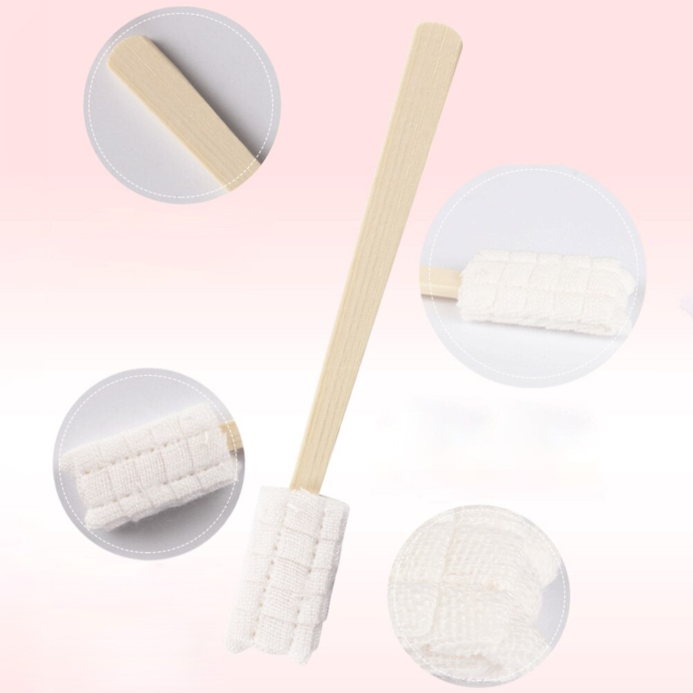 Bâton de soins jetables doux | 30 pièces/boîte petite tête à manche Long, nettoyage de bouche, Portable mois brosse à dents, bâton de soins doux, hygiène de salle de bains ménage