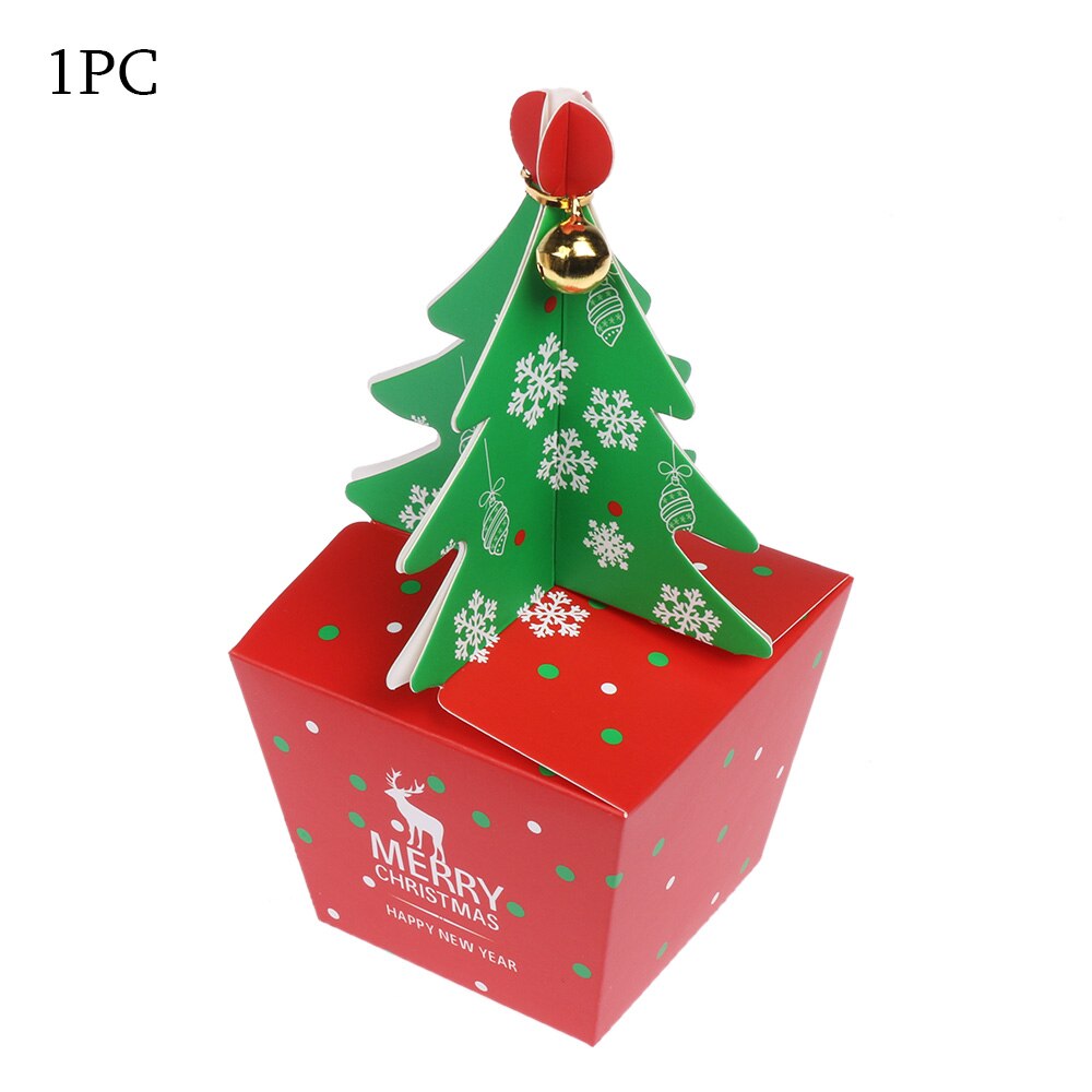5 stk / sæt glædelig jul slikpose taske juletræskasse papir æblekasse slikpose containerforsyning dekoration: -en