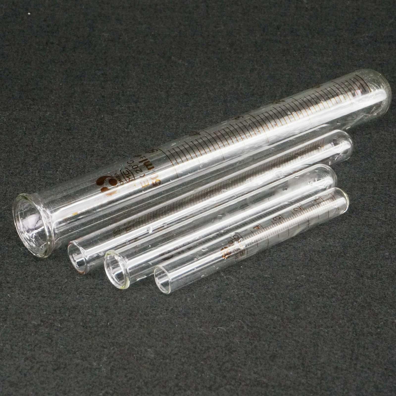 Lot5 2/5/10/15/20/25/50/100 Ml Lab Glas Test buis Ronde Bodem Met Schaal Lijn