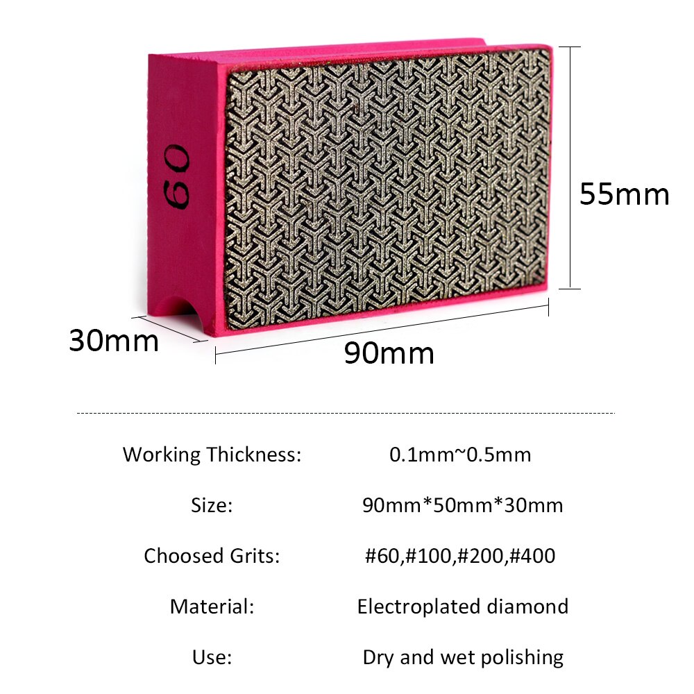 Yijing Diamant De Hand Polijsten Pads Hand Schuren Pads Voor Steen Glas Kunststeen Keuken Schoonmaken Schurende Te