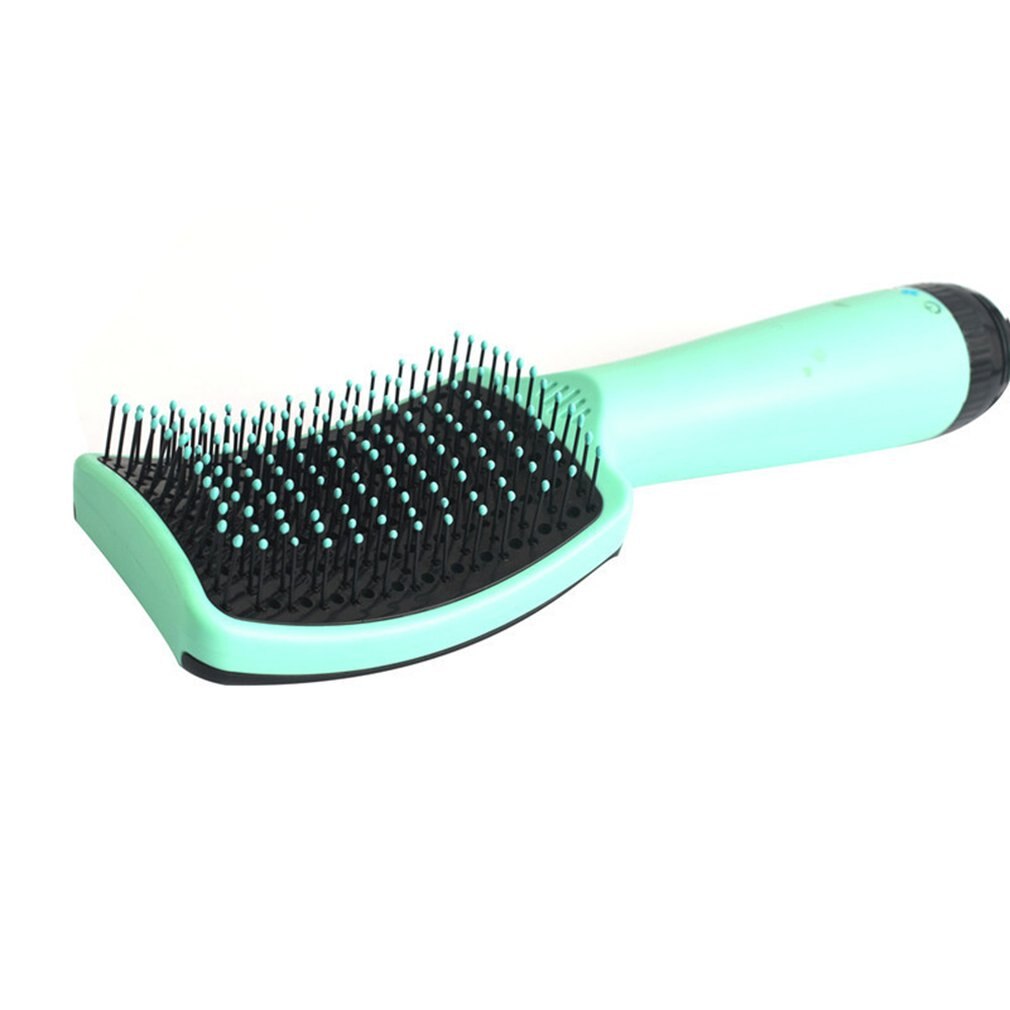 Boogvormige Steil Haar Kam Haardroger Multifunctionele Hete Lucht Kam Nat En Droog Ergonomische Handgreep: green / VS