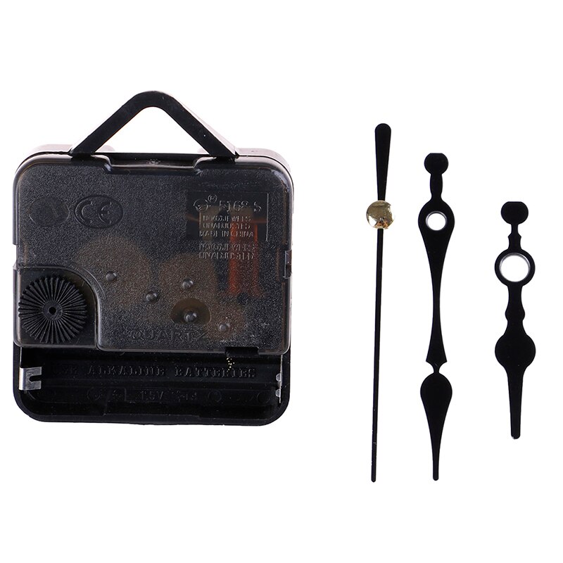 1 Set DIY Silent Wall Clock Quartz Needle Movement Black and Red Hands Replacement Part Repair Kit Tool Set Clock Mechanism: S