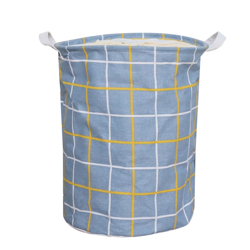 Waterproof Fabric Laundry Hamper Collapsible, Thickened Canvas Dirty Clothes Hampers for Bedroom, Kids Room Storage: D