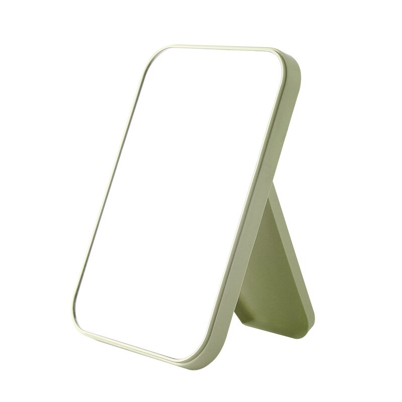 Espejo plegable de maquillaje portátil, espejo de una cara grande y cuadrado, herramienta de maquillaje de belleza sencilla fácil de usar: green