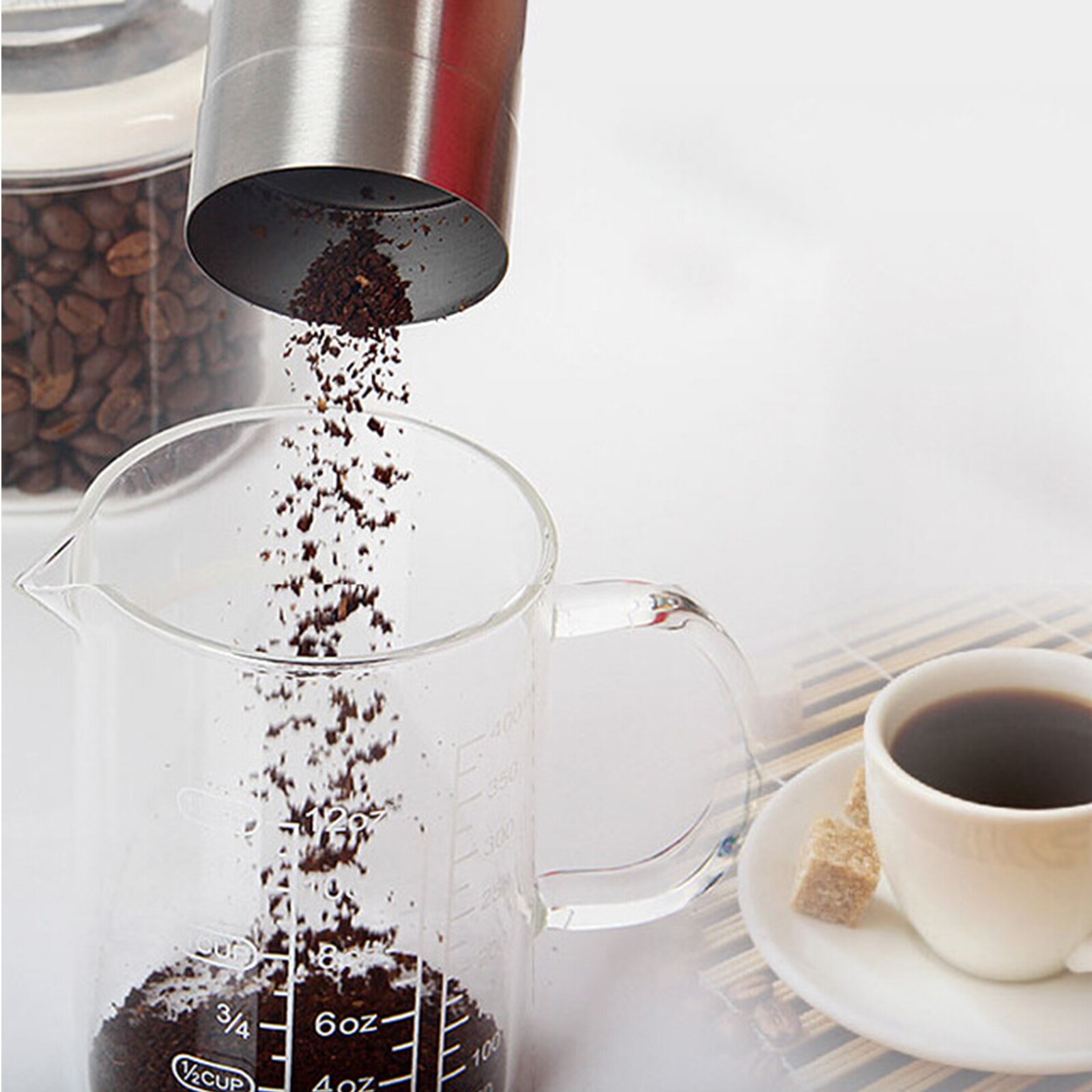 Verstelbare 304 Rvs Koffiemolen Handleiding Keramische Koffieboon Molen Met Rubber Loop Ring Makkelijk Schoon Keuken Gereedschap