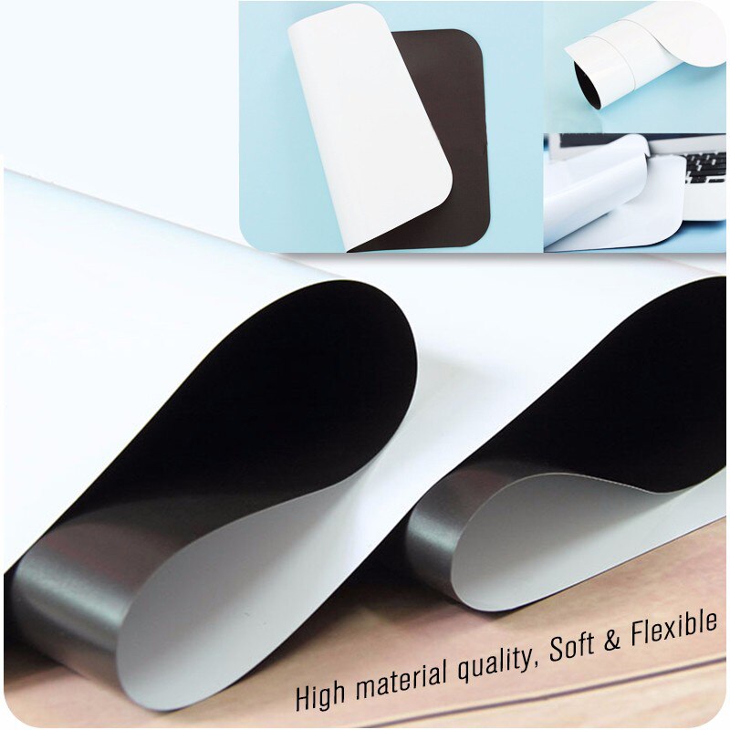 Pizarra blanca Flexible para nevera A3 de 42x28cm, notas magnéticas para mensajes, nevera, Bloc de notas, a prueba de agua, 1 marcador y 2 botones