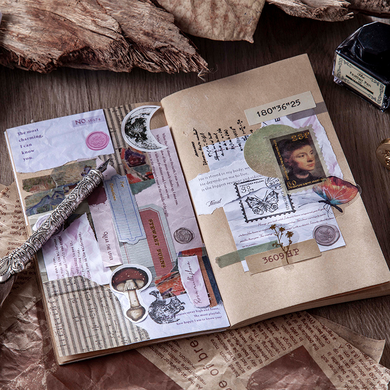 50 Stuks Vintage Goethe Werkt Materiaal Papier Retro Decoratieve Oude Boek Favorieten Diy Scrapbooking Handgemaakte Supplies