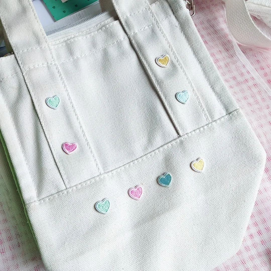 Parches autoadhesivos bordados de corazón de , 10 unidades, coser hierro en ropa, apliques de amor rosa, verde y azul, decoración de bolsa artesanal