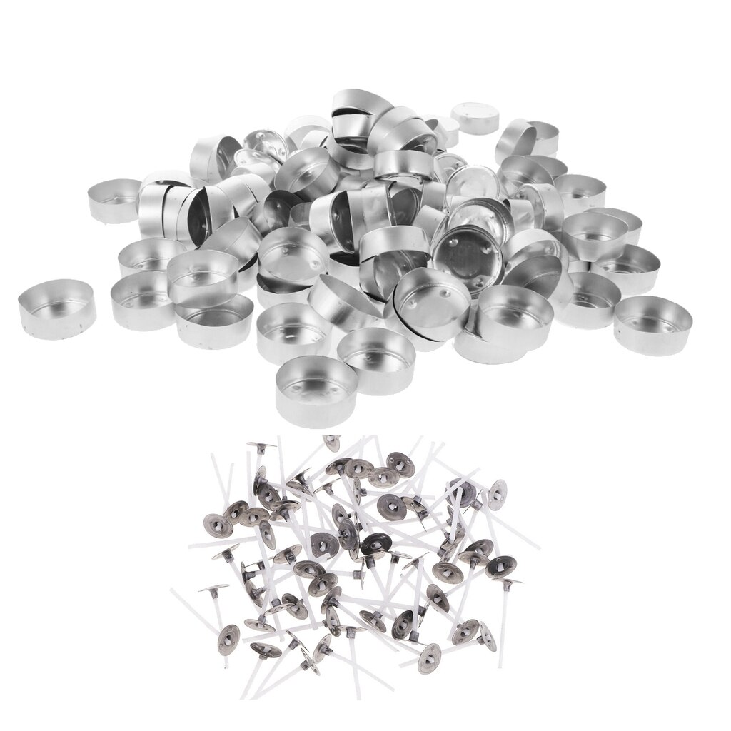 300x aluminium te lys kopper lys væge holder til fyrfadslys stearinlys