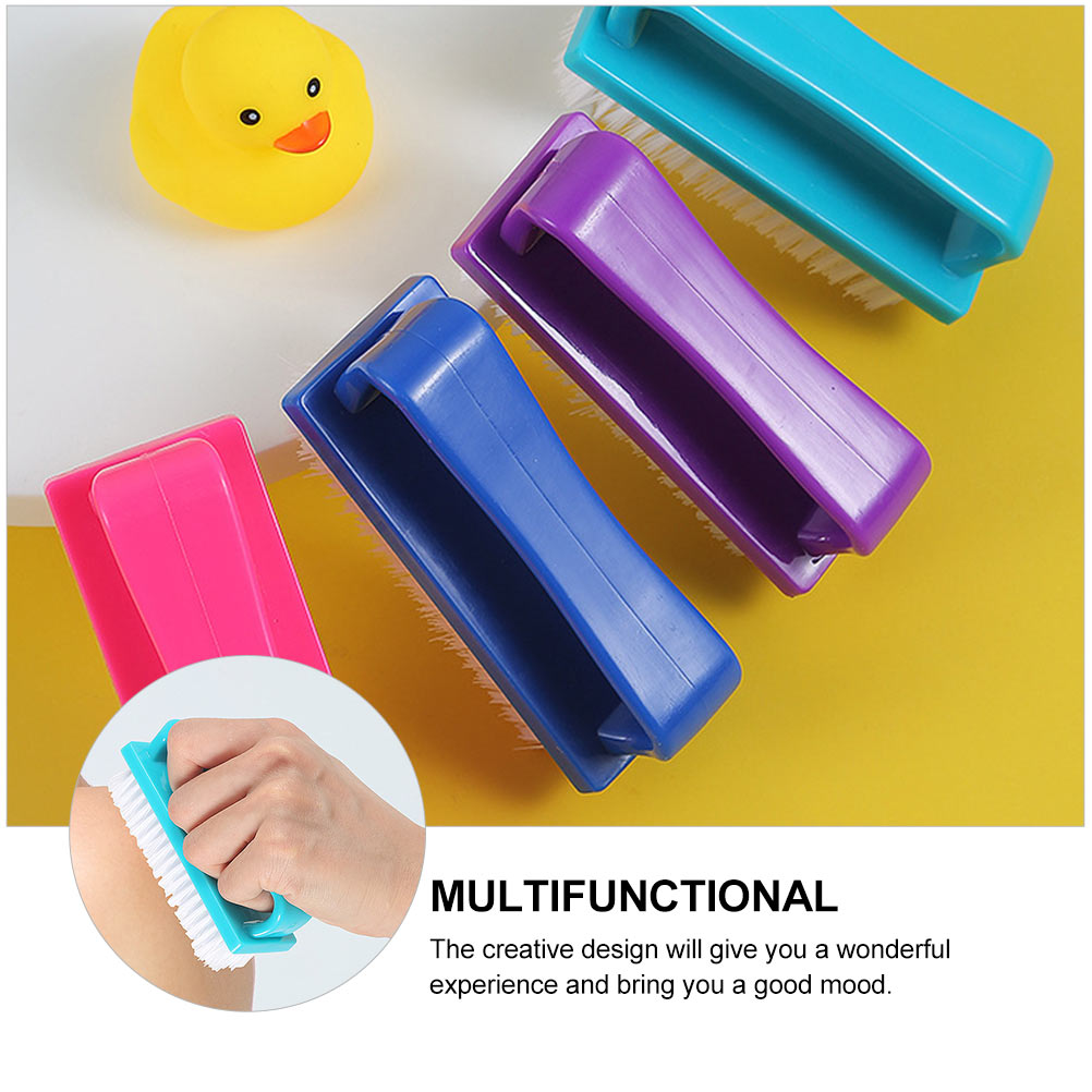 4 pezzi spazzola per unghie pulizia polvere kit pedicure domestico macchia per unghie kit artistici strumenti per manicure lavasciuga utile