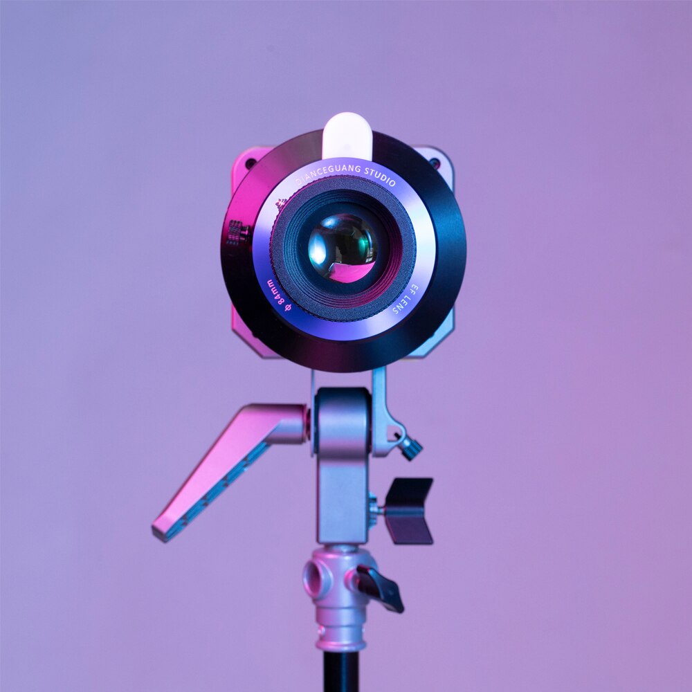 Conical Snoot Studio Lighting Accessory for LED Light Flash Strobe Light with Bowens Mount 20 Gobos F2.0 80mm Lens