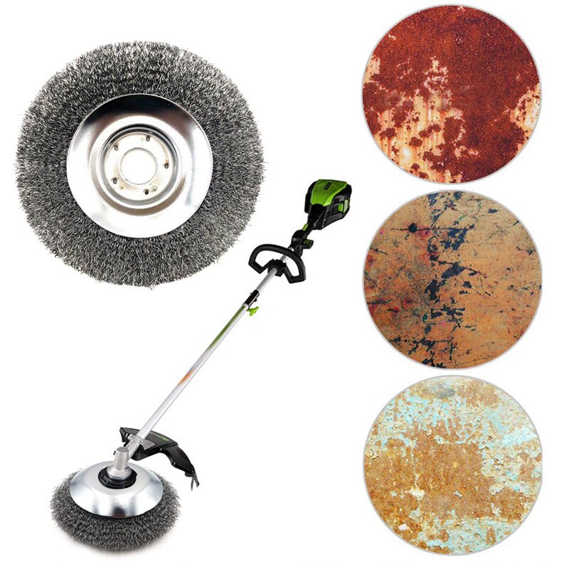 Steel Wire Wheel Trimmer Head Steel PRO Garden Brush Lawn Mower Razors Lawn Mower Eater Trimmer Dust Removal