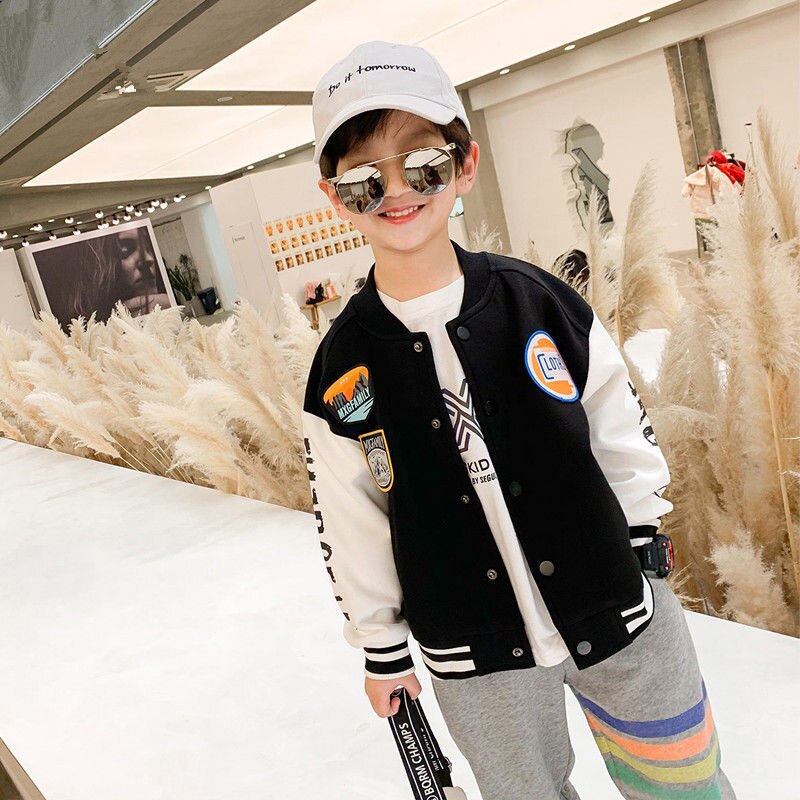 Chaqueta de béisbol para niños y adolescentes, ropa de salida, abrigo de 4, 6, 8, 10, 12 y 14 años, primavera y otoño, 2022