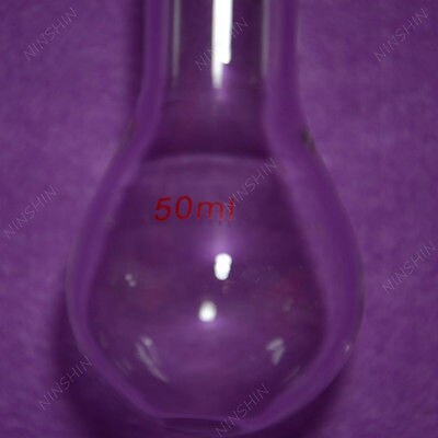 Kjeldahl Flask,Long Neck Flask,50ML,24/40,Lab Glass Pyriform Flask