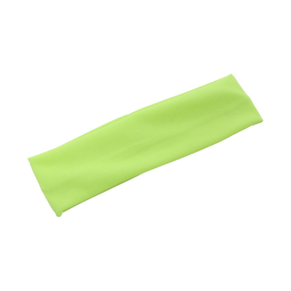 1pc women's/men's 19- color elastic yoga headband, running sweatband, outdoor gym hair band, turban fitness bandage, sports accessory: Light green