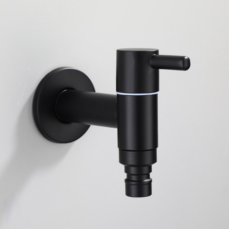 Vaskemaskine vandhaner vægmonteret bidet blandingsbatteri sort finish rustfrit stål badeværelse bouble brug moppe vandhaner udendørs vandhane: Rød