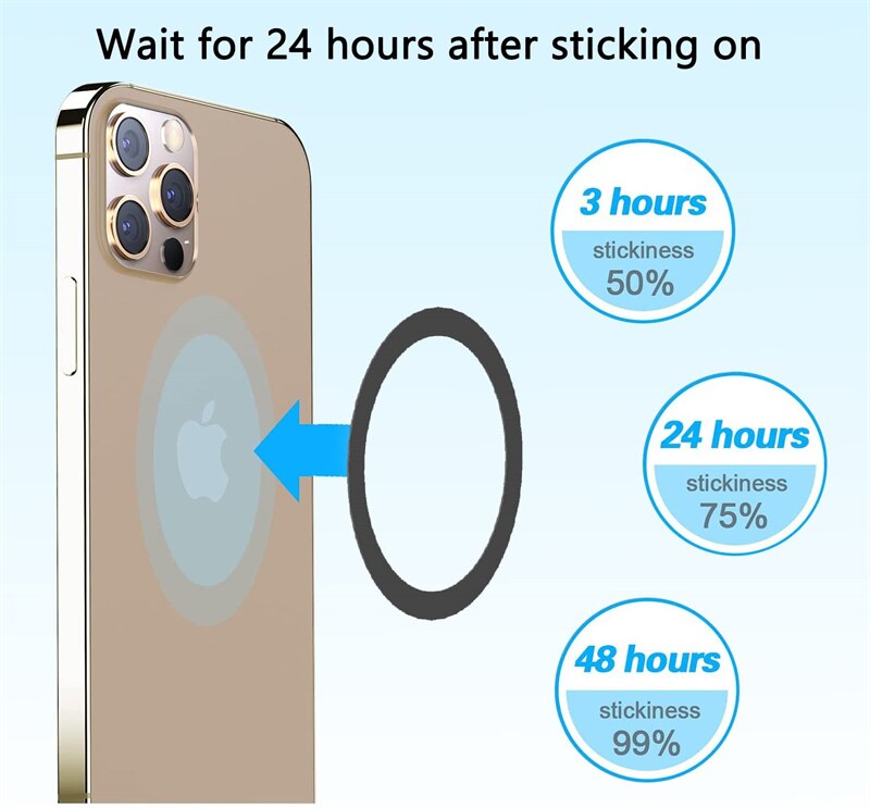4PCS for Magsafe Wireless Charger Sticker for IPhone 13 12 Pro Max Mini Phone Metal Magnetic Macsafe Fast Charging Ring Holder