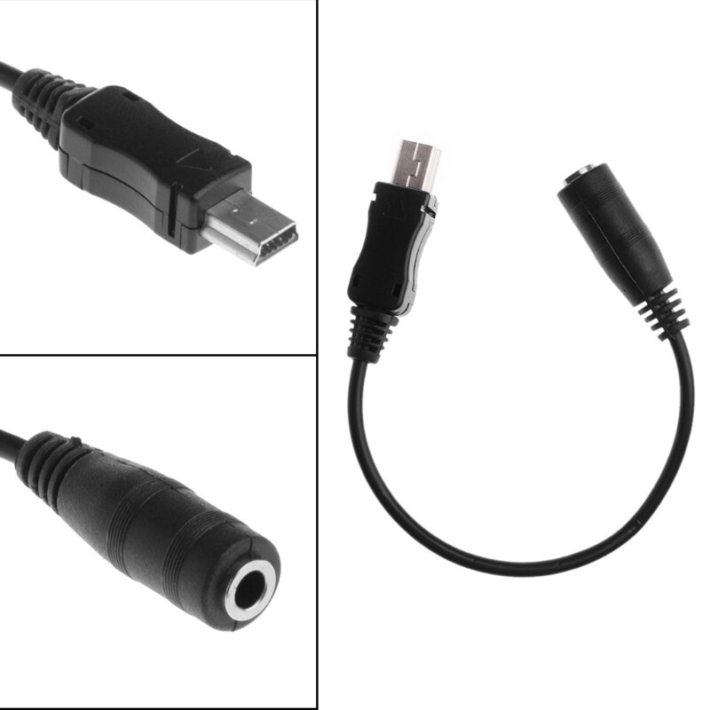 Mini USB 5 Pin Male To 3.5mm Female Headphone Jack Aux Audio Adapter Cable 15cm D08A