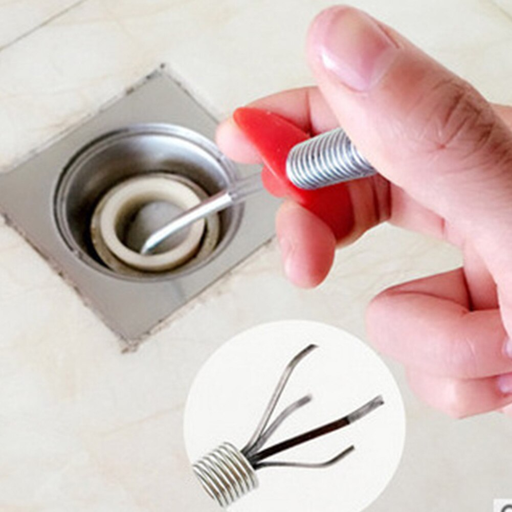 Prevent Sink Drain Clog Cleaner Water Sink Cleaner Snake Unblocker Kitchen Bath Rod Hair Remover Spring Pipe Dredging Tool