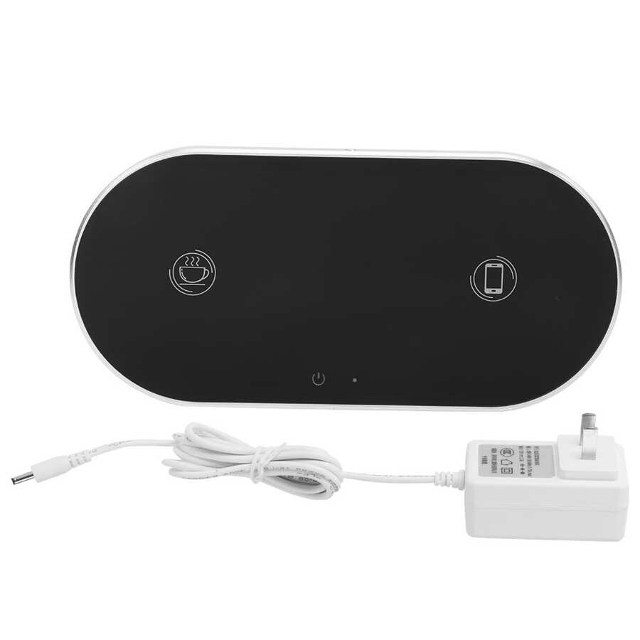 Kubek termiczny robić kawy termostatyczny podgrzewacz przyssawki poduszka elektryczna herbata woda mleko podgrzewane kubki podstawka z funkcją ładowania bezprzewodowego