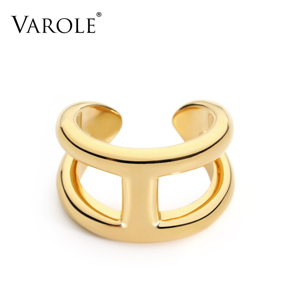 Anillos de VAROLE, Anillos Midi de para nudillos a la para mujer, joyería Bagues Anillos: 8 / Gold Color