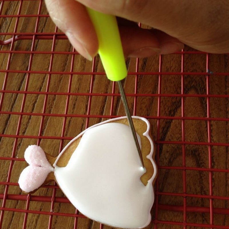 Stainless Steel Cookies Vent Needle Bakeware Stir Needle Scribing Modeling cake Biscuits Exhaust Needle kitchen accessories 1pcs
