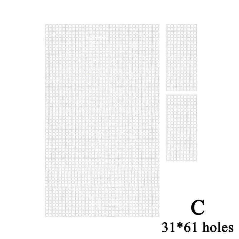 Plastic Mesh Cloth For Bag DIY Making Handcraft Bags Weaving Material Latch Hook Bags Made Plastic Grid Hook Crafts Accessories: C