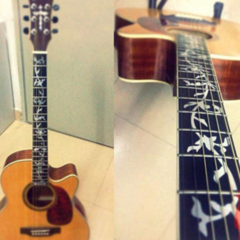 Electric Acoustic Guitar Stickers Inlay Decal Ultra Fretboard Sticker DIY Inlay Stickers for Guitar Bass