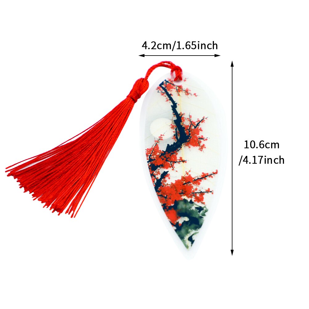 Handmade Student DIY Craft Mini Wedding For Reader Office School Party Decor Tassel Bookmark Leaves Vein Stationery Portable