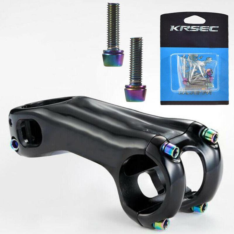 6 śrubin tytanowe kierownicy roweru górskiego, tytanowe śrubin pion, akcesoria śruba kolor V4B7