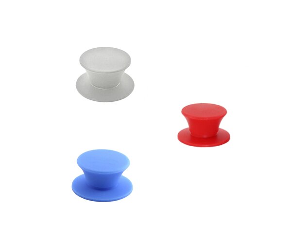 Pot Deksel Knop Siliconen Universele Pot Handvat Vervanging Keuken Kookgerei Cover Knoppen Voor Pan Deksel 3 Pcs: purple red grey