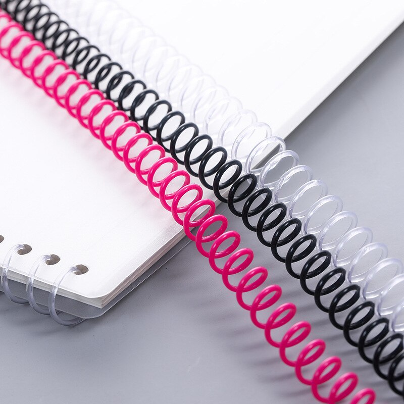 Anillas de encuadernación en espiral de 46 agujeros, bobina de alambre único Flexible de 14/16/18/22mm, encuadernación de PVC para cuaderno de hojas sueltas para suministros de oficina, 60 unids/lote