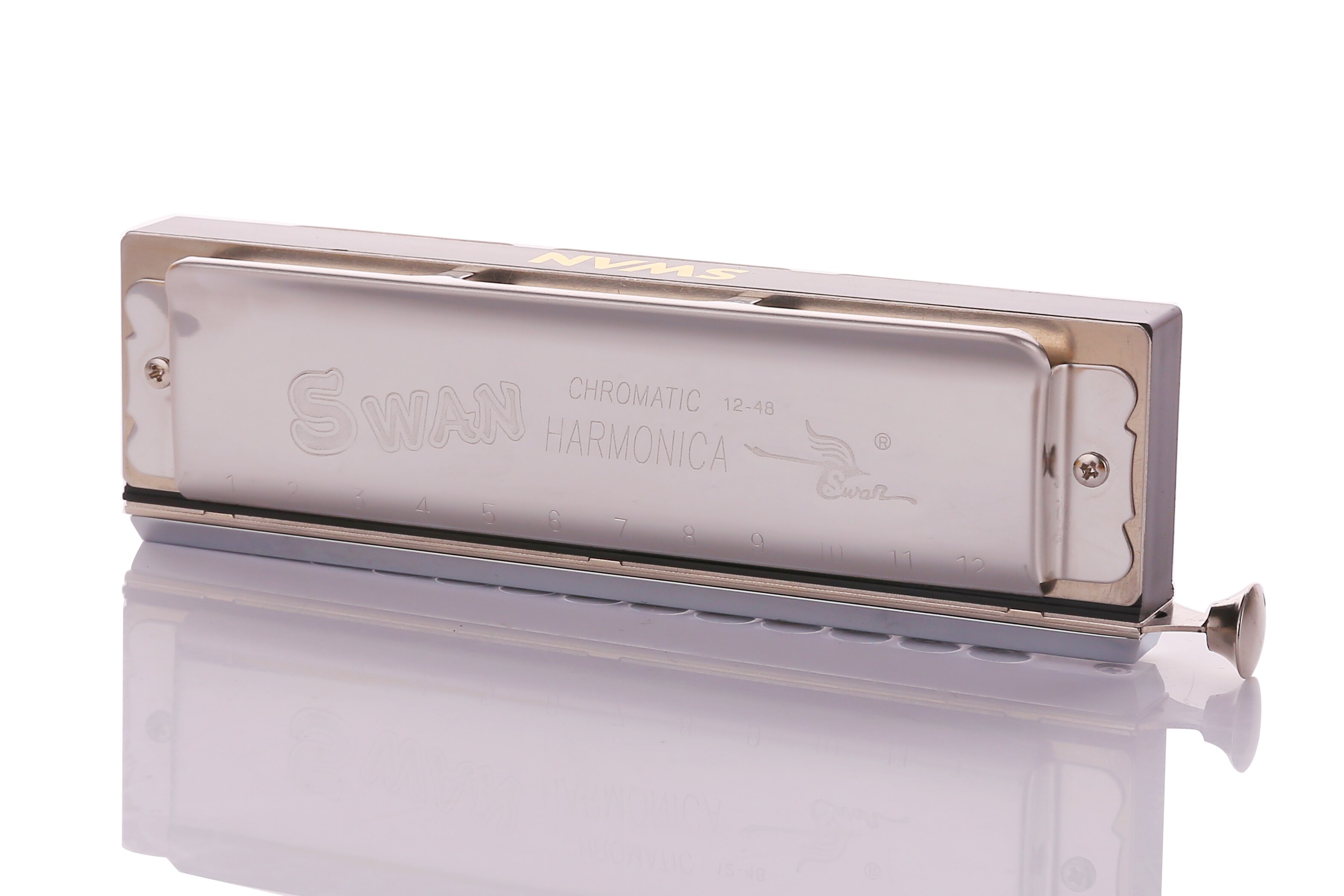 Swan Chromatic Harmonica Mouth Organ 12 Holes with 48 Tone Key of C Reed Swan harmonica