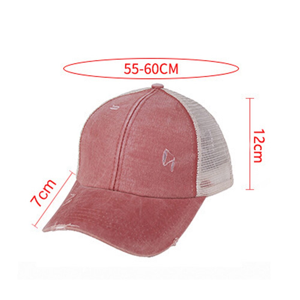 Kucyk czapka z daszkiem roztrzepany kok czapki dla kobiet zmiękczana bawełna czapki z daszkiem dorywczo letnia osłona przeciwsłoneczna kapelusz na zewnątrz