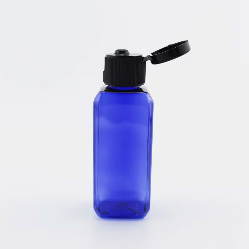 30 stk. 50ml tomme 100ml firkantede plastflasker med skrukork, reisebeholdere til kosmetikk, prøveemballasje til personlig pleie: Sølv / 100ml