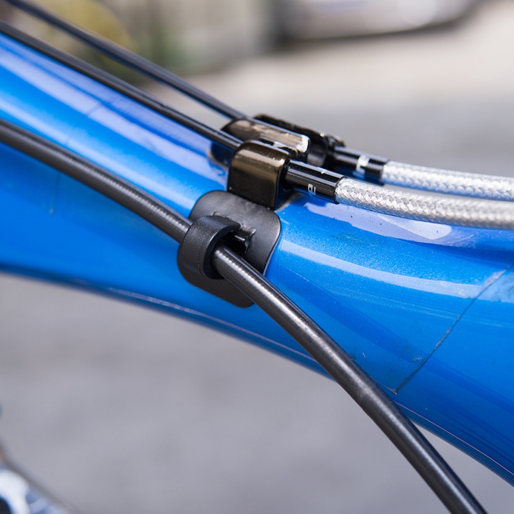 2 stk cykel kabelclips cykelhus wire spænde cykling skift kabel bremse gear kabelhus fastgørelse holder guide til mountainbike