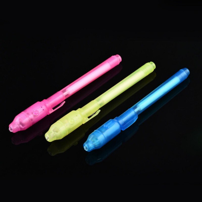 Kleurrijke Onzichtbare Inkt Pen Met Ingebouwde UV Light Magic Marker Magic Pen Briefpapier Set