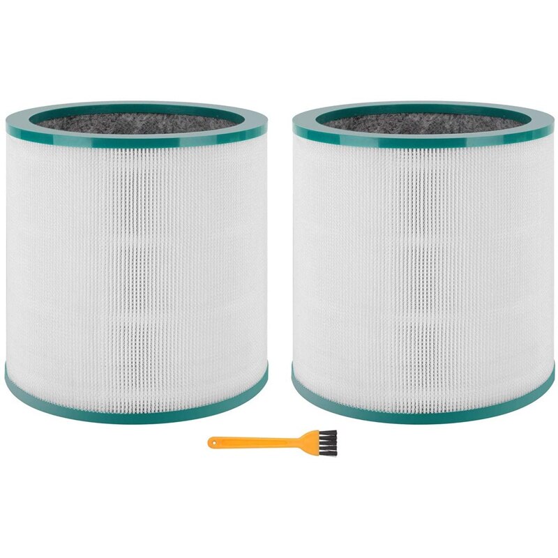 Filterutskiftninger for dyson  tp01, tp02, tp03, bp01 skrivebordsrensere ren cool link luftrenser hepa filter: 2 stk