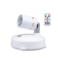 Trådløs led-spotlight til indendørs brug, batteridrevne lys, trådløs vægdekoration, accentlys, mini rgb-spotlight til belysning af hjemmet: Blå