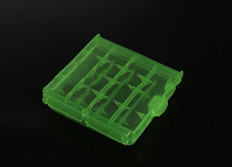 Colorful Plastic Case Holder Storage Box Cover for 10440 14500 AA AAA Battery Box Container Bag Case Organizer Box Case: Green