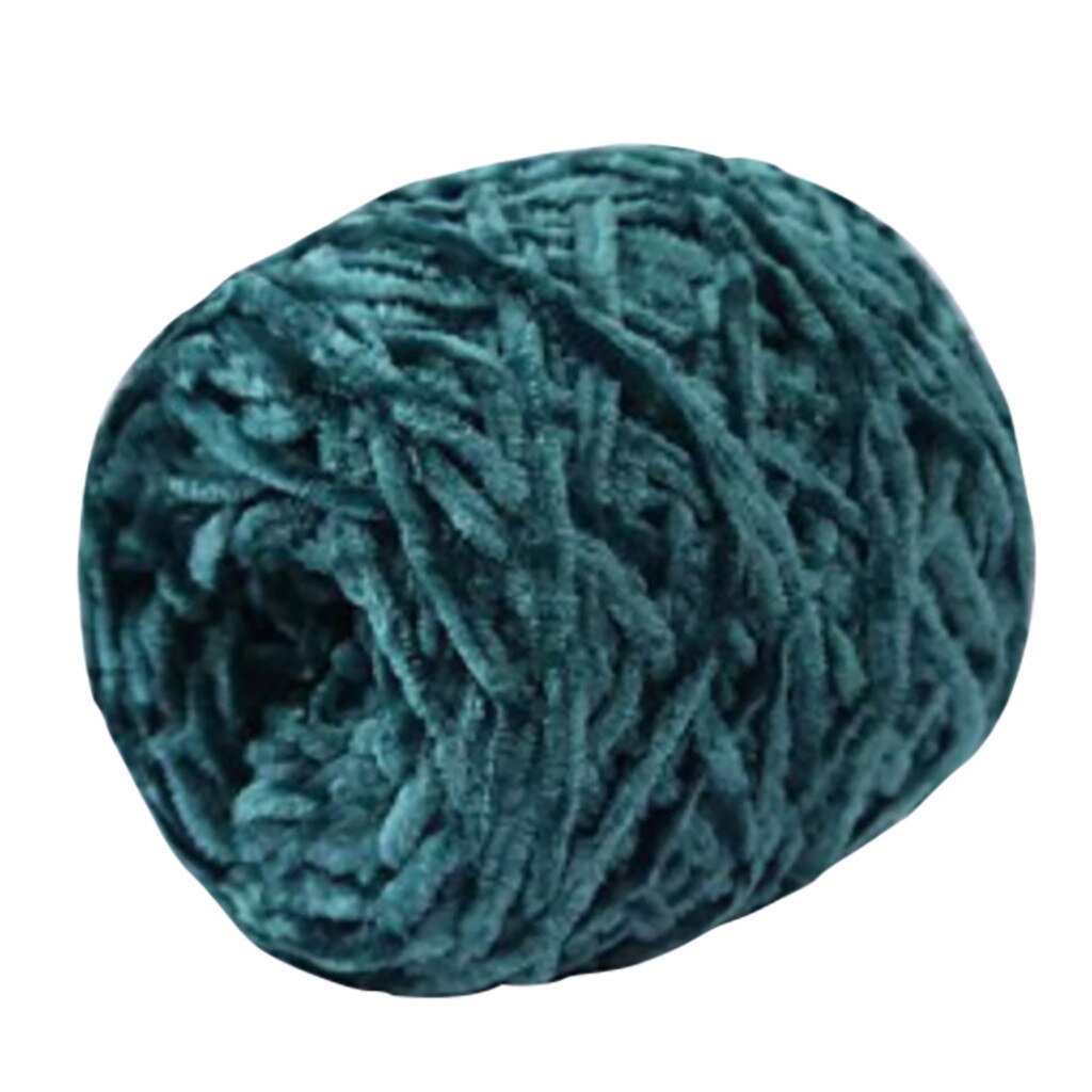 25#  mjukt guld sammet stickning garn diy sjal halsduk virkad trådwollen garn stickning medium tjock ull trådleveranser: I
