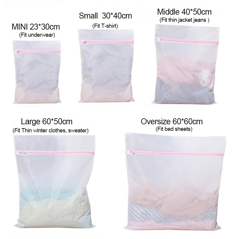 4 Stuks Set Mesh Waszakken Voor Wasmachine Reizen Kleding Opslag Netto Zip Bag Voor Wassen Bra Stocking En ondergoed