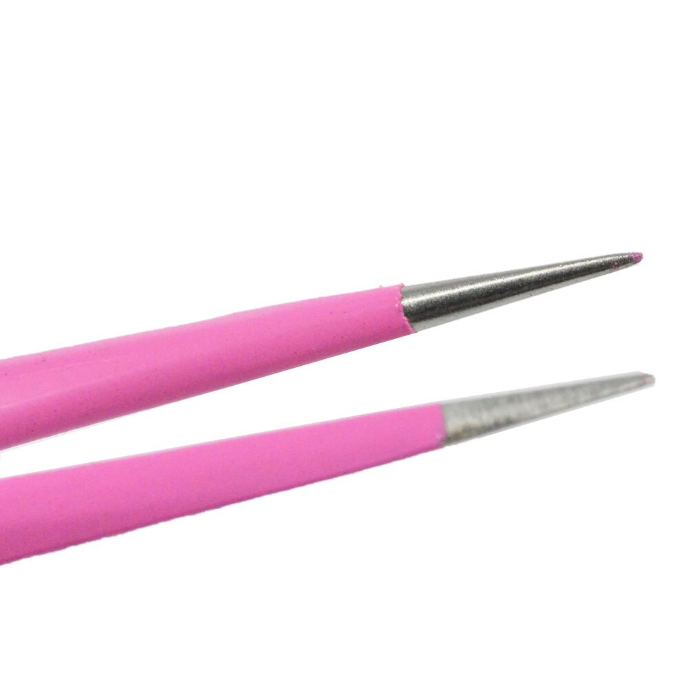Raka+böjda ögonbryn ögonfranspincett nagelkonstverktyg rosa nipper för plockare strass dekorationer klistermärke verktyg  e311/ fb-t -1