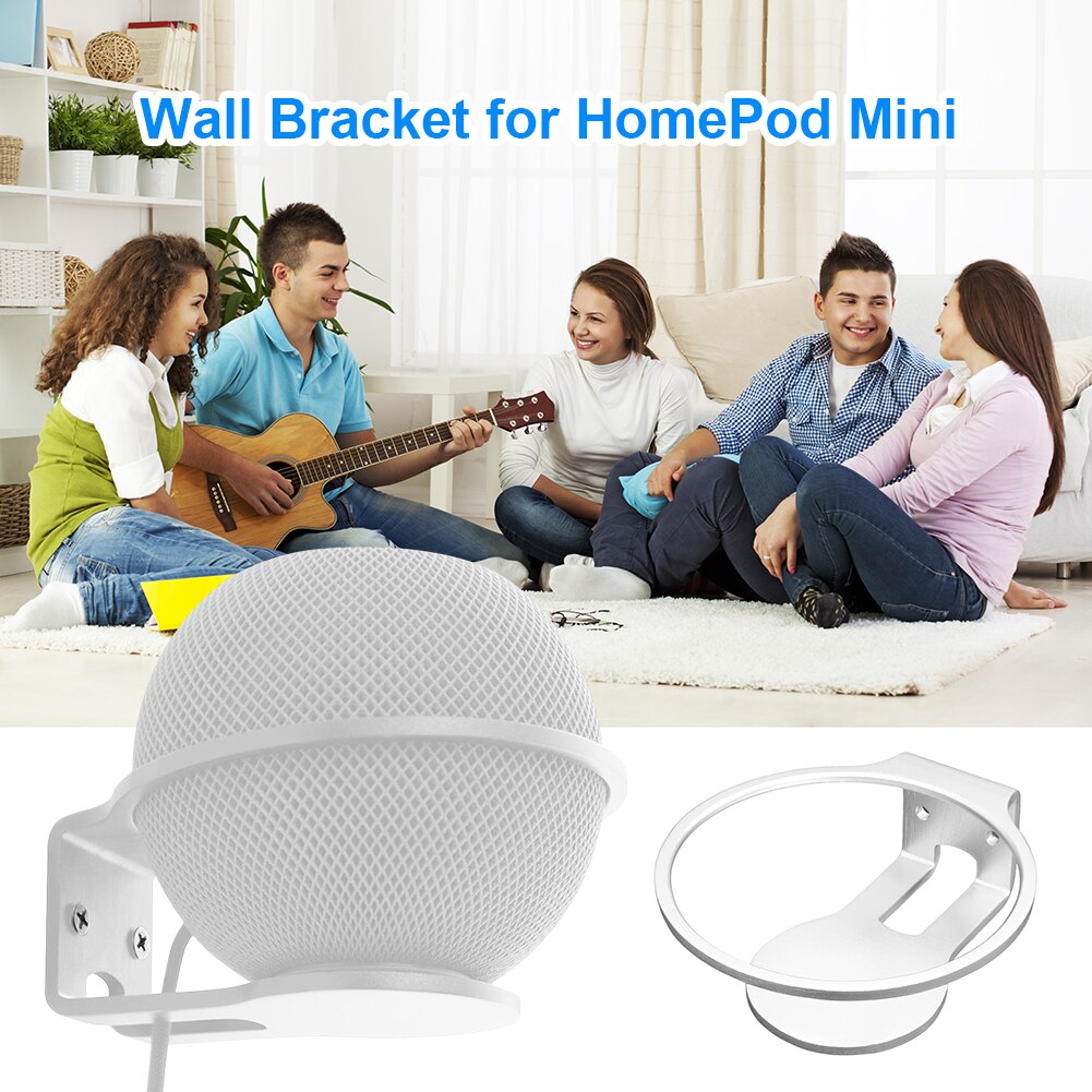 Metal wall mount, bluetooth-compatible speaker bracket, metal mount for apple homepod mini, wall holder with mounting accessories